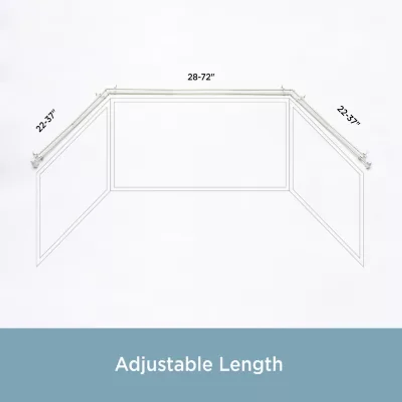 Kenney Mission Square Double Bay Window Rod