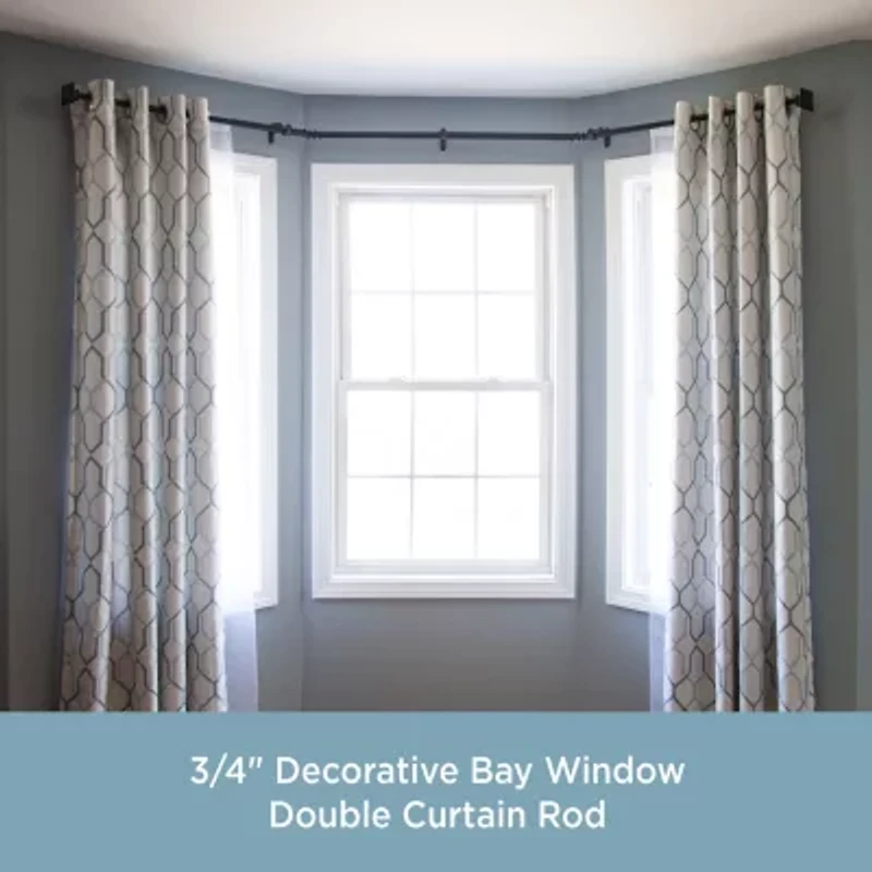 Kenney Mission Square Double Bay Window Rod