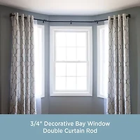 Kenney Mission Square Double Bay Window Rod