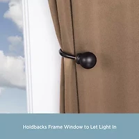 Kenney Chelsea Decorative Curtain Rod & Holdback Set 5/8 Adjustable