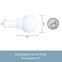 Kenney Chelsea Decorative Curtain Rod & Holdback Set 5/8 Adjustable