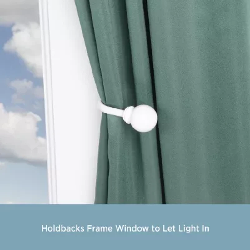 Kenney Chelsea Decorative Curtain Rod & Holdback Set 5/8 Adjustable