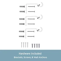 Kenney Chelsea Decorative Curtain Rod & Holdback Set 5/8 Adjustable