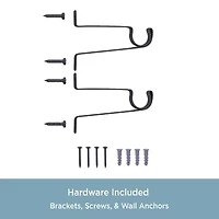 Kenney Trumpet Decorative Curtain Rod & Holdback Set 5/8 Adjustable