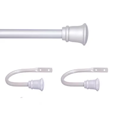 Kenney Trumpet Decorative Curtain Rod & Holdback Set 5/8 Adjustable