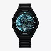 Citizen Death Star Star Wars Mens Black Stainless Steel Bracelet Watch Bj6539-50w
