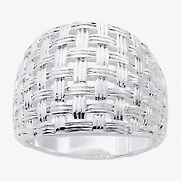 Sparkle Allure Womens 5MM Pure Silver Over Brass Band