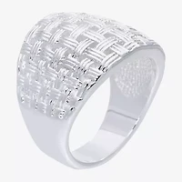 Sparkle Allure Womens 5MM Pure Silver Over Brass Band