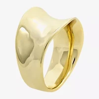 Sparkle Allure Womens 6MM 14K Gold Over Brass Band