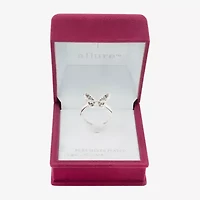 Sparkle Allure Womens Multi Color Crystal Pure Silver Over Brass Butterfly Cocktail Ring