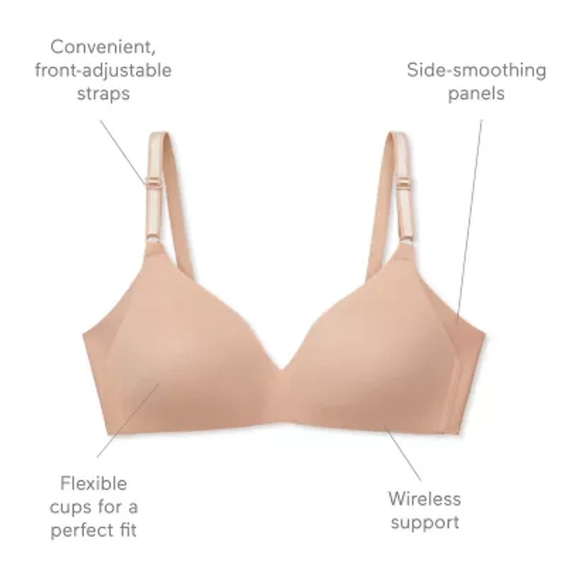 Warners® No Side Effects® Underarm-Smoothing Comfort Wireless Lightly Lined T-Shirt Bra 1056