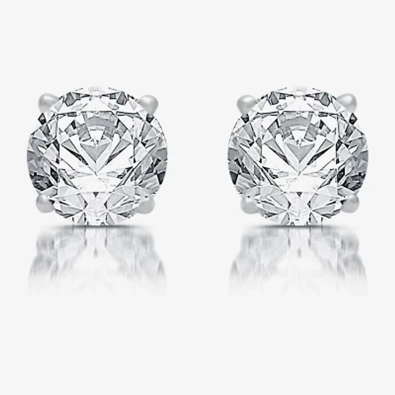 Ever Star (G / VS2) 2 CT. T.W. Lab Grown White Diamond 14K Gold 6.3mm Round Stud Earrings