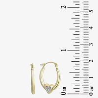 Womens 14K Two Tone Gold 17mm Round Hoop Earrings