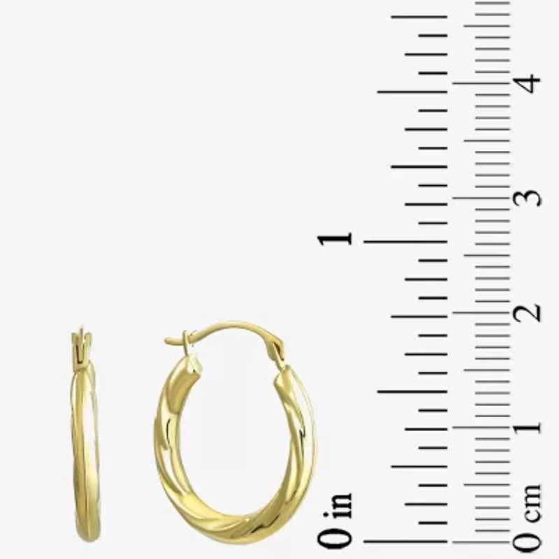 Womens 14K Gold 18mm Hoop Earrings