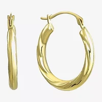 Womens 14K Gold 18mm Hoop Earrings