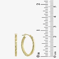 Diamond-Cut 14K Gold 18mm Hoop Earrings  