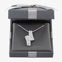 Womens 1 CT. T.W. Lab Grown White Diamond Sterling Silver 18 Inch Pendant Necklace