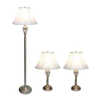 All the Rages Perennial Roma Classic Metal 3-pc. Lamp Set