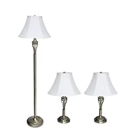 All the Rages Perennial Roma Classic Metal 3-pc. Lamp Set