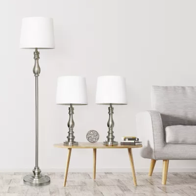 All the Rages Perennial Morocco Classic Metal 3-pc. Lamp Set
