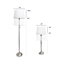 All the Rages Perennial Modern Manhattan Extendable Metal 3-pc. Lamp Set