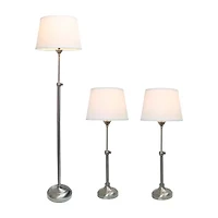 All the Rages Perennial Modern Manhattan Extendable Metal 3-pc. Lamp Set