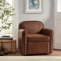Madison Park Cedar Swivel Upholstered Armchair