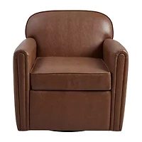 Madison Park Cedar Swivel Upholstered Armchair