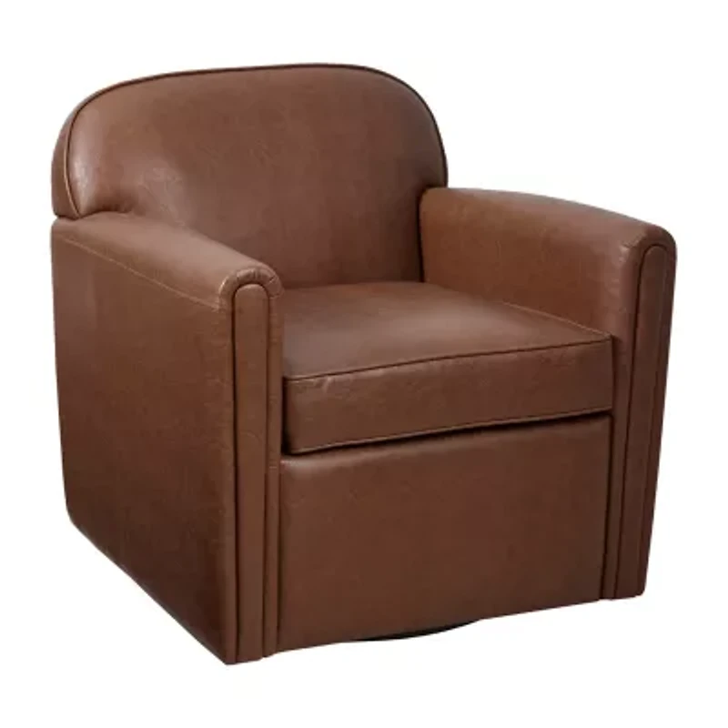 Madison Park Cedar Swivel Upholstered Armchair