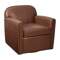 Madison Park Cedar Swivel Upholstered Armchair