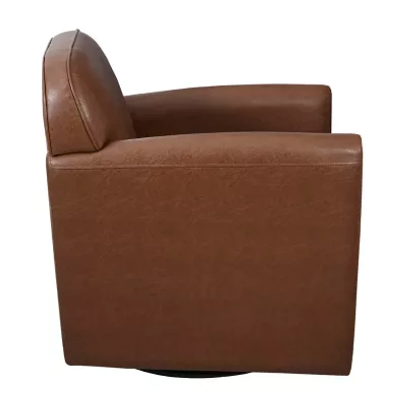 Madison Park Cedar Swivel Upholstered Armchair