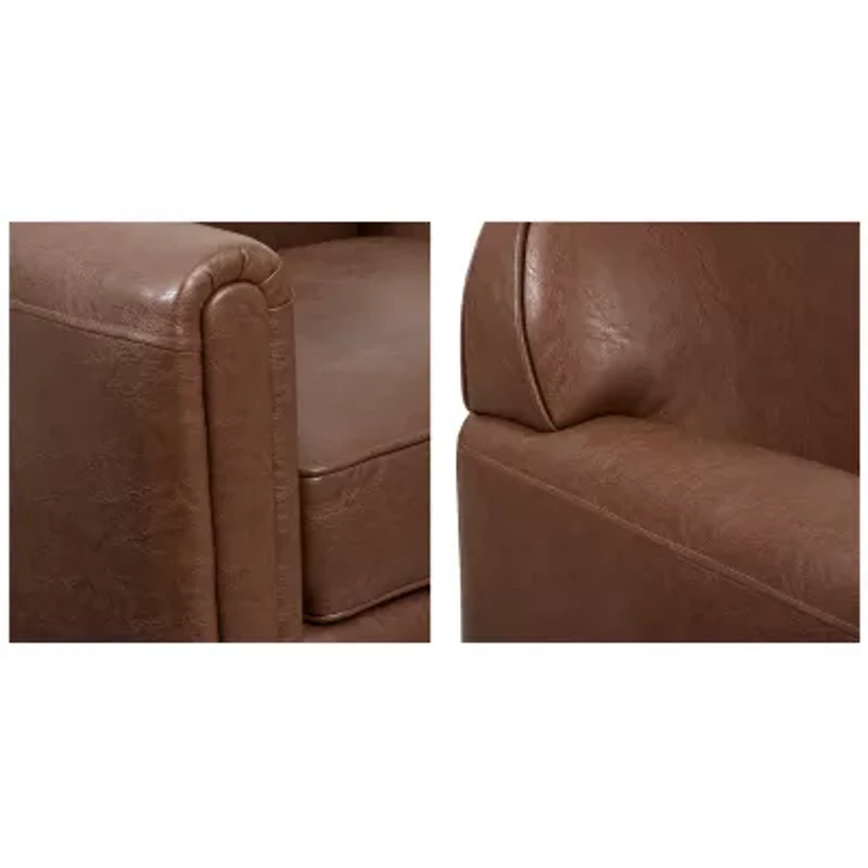 Madison Park Cedar Swivel Upholstered Armchair