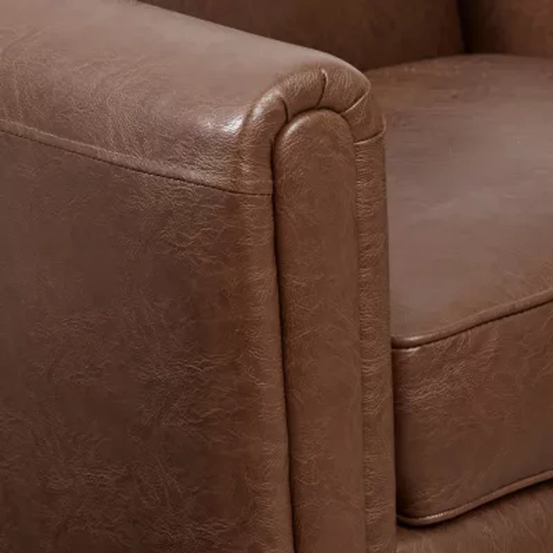 Madison Park Cedar Swivel Upholstered Armchair