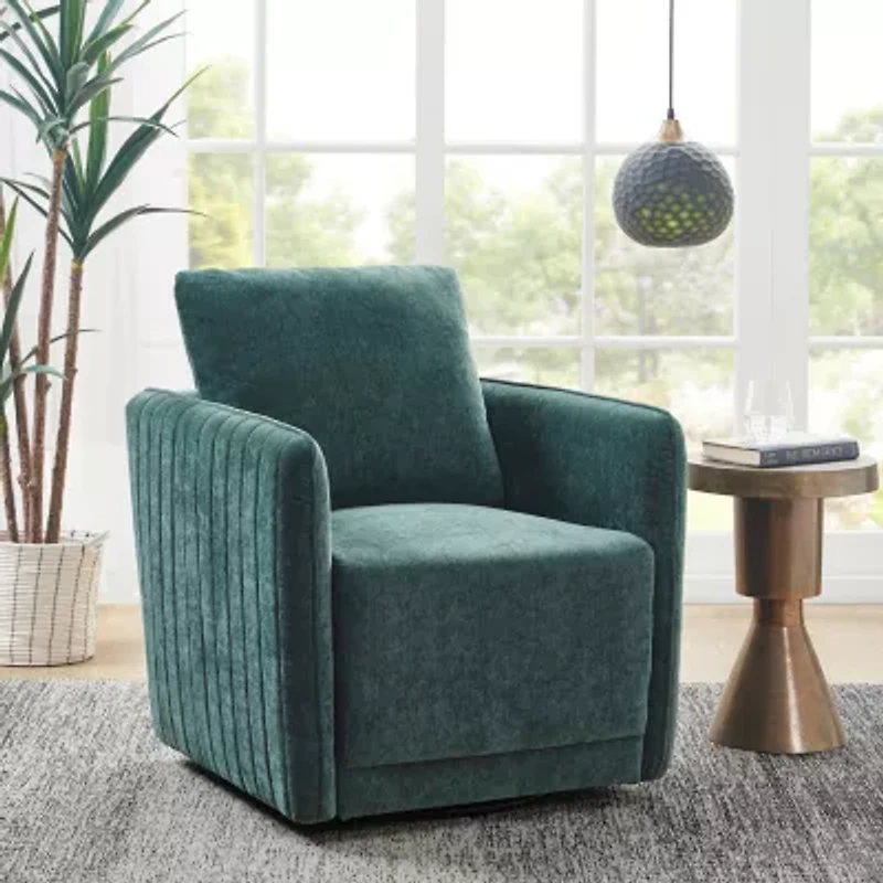 Madison Park Paloma Swivel Upholstered Armchair
