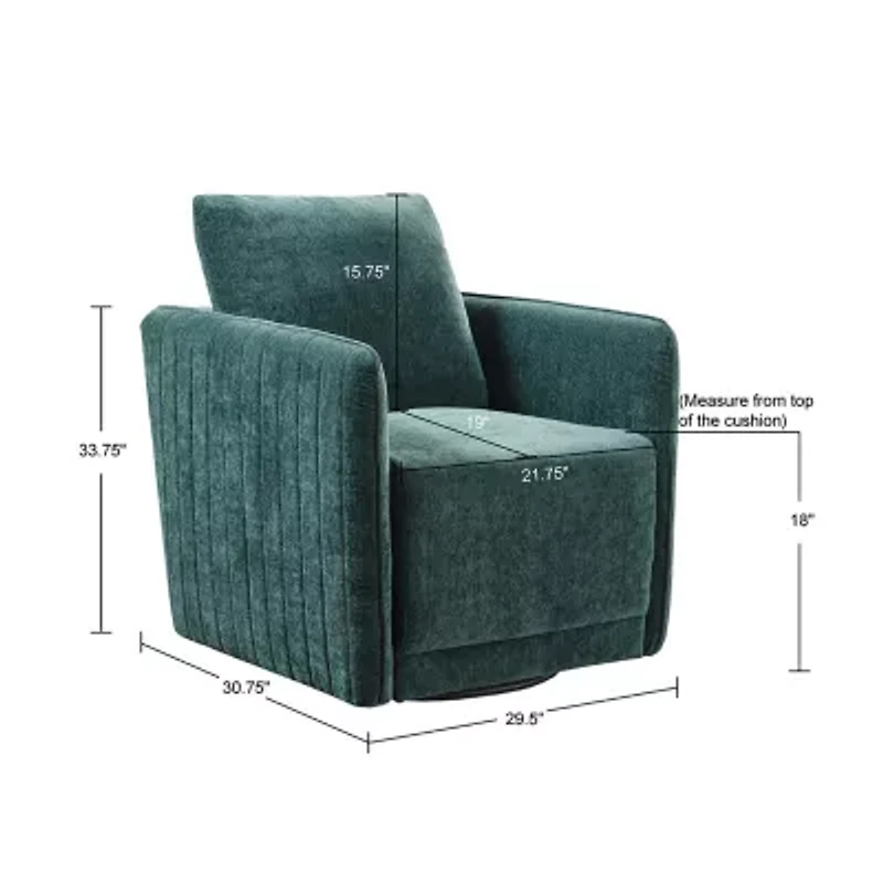 Madison Park Paloma Swivel Upholstered Armchair