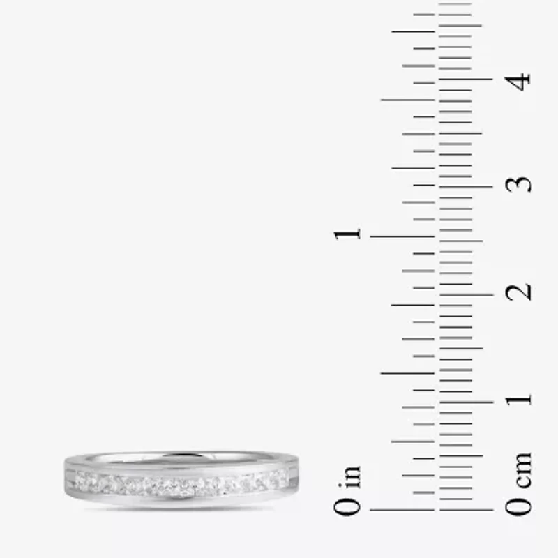 (F / Si2) Womens 1/2 CT. T.W. Lab Grown White Diamond 10K Gold Anniversary Band