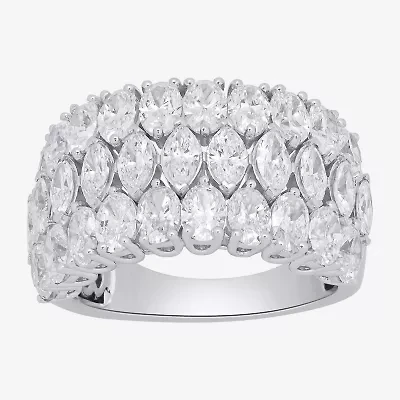 (G / Si2) Womens 4 CT. T.W. Lab Grown White Diamond 10K Gold Anniversary Band