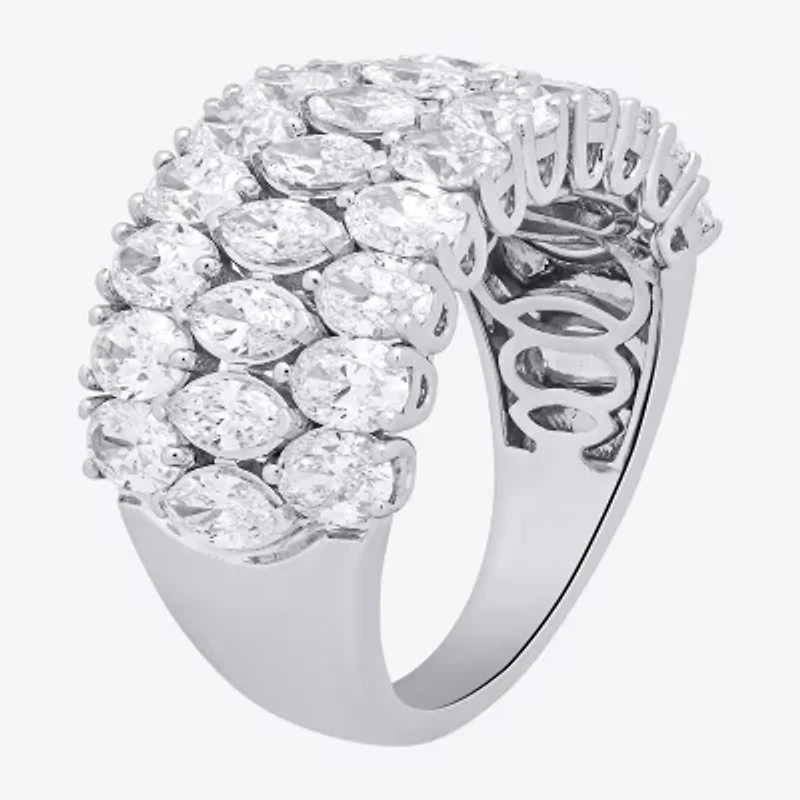 (G / Si2) Womens 4 CT. T.W. Lab Grown White Diamond 10K Gold Anniversary Band