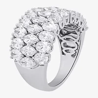 (G / Si2) Womens 4 CT. T.W. Lab Grown White Diamond 10K Gold Anniversary Band