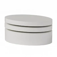 Oval Rotatable Coffee Table