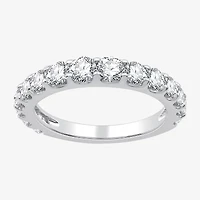 (G / Si1-Si2) Womens 1 1/2 CT. T.W. Lab Grown White Diamond 10K Gold Wedding Band