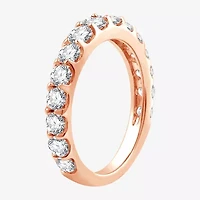 (G / Si1-Si2) Womens 1 1/2 CT. T.W. Lab Grown White Diamond 10K Gold Wedding Band