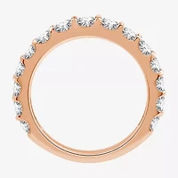 (G / Si1-Si2) Womens 1 1/2 CT. T.W. Lab Grown White Diamond 10K Gold Wedding Band