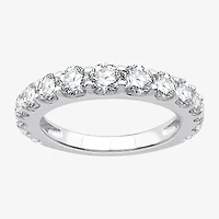 (G / Si1-Si2) Womens 2 CT. T.W. Lab Grown White Diamond 10K Gold Wedding Band