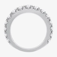 (G / Si1-Si2) Womens 2 CT. T.W. Lab Grown White Diamond 10K Gold Wedding Band