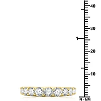 (G / Si1-Si2) Womens 2 CT. T.W. Lab Grown White Diamond 10K Gold Wedding Band