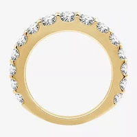 (G / Si1-Si2) Womens 2 CT. T.W. Lab Grown White Diamond 10K Gold Wedding Band