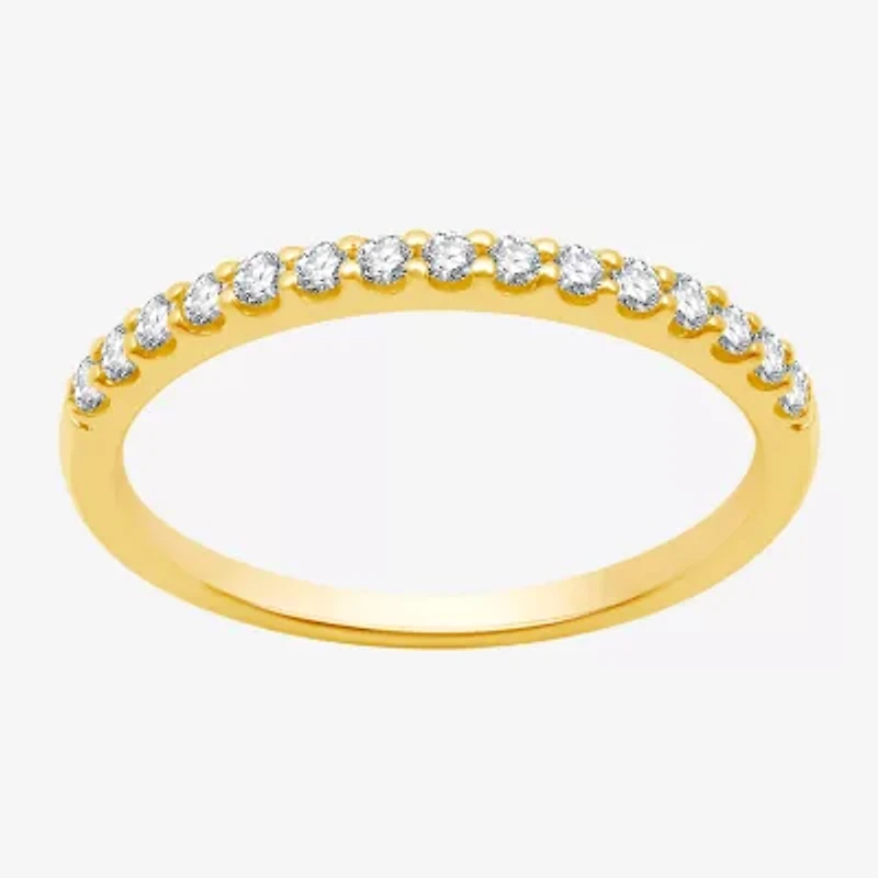 1/4 CT. T.W. Lab Grown White Diamond 10K Gold Wedding Band