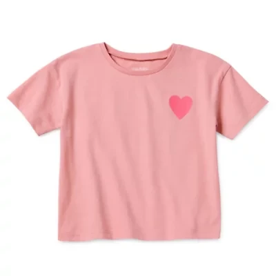 Okie Dokie Active Girls Round Neck Short Sleeve T-Shirt