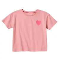 Okie Dokie Active Girls Round Neck Short Sleeve T-Shirt